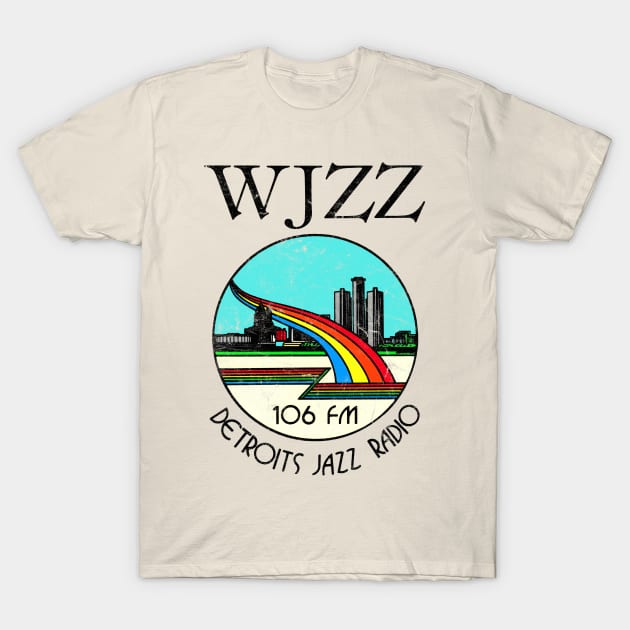 106 FM WJZZ Jazz, Detroit / 1980s Radio Station T-Shirt by CultOfRomance